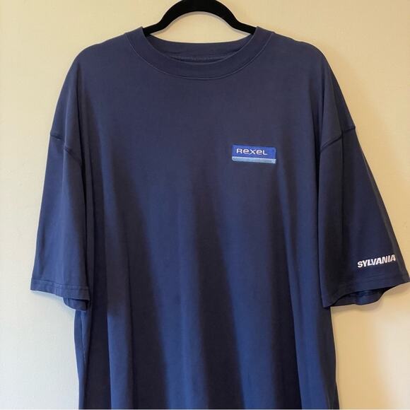 Rexel 2XL Sylvania Zorrel solid short sleeve t-shirt casual black blue - Picture 2 of 8